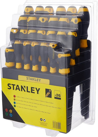 Stanley 062142 Schraubendreher-Set im Rack, 26-teilig