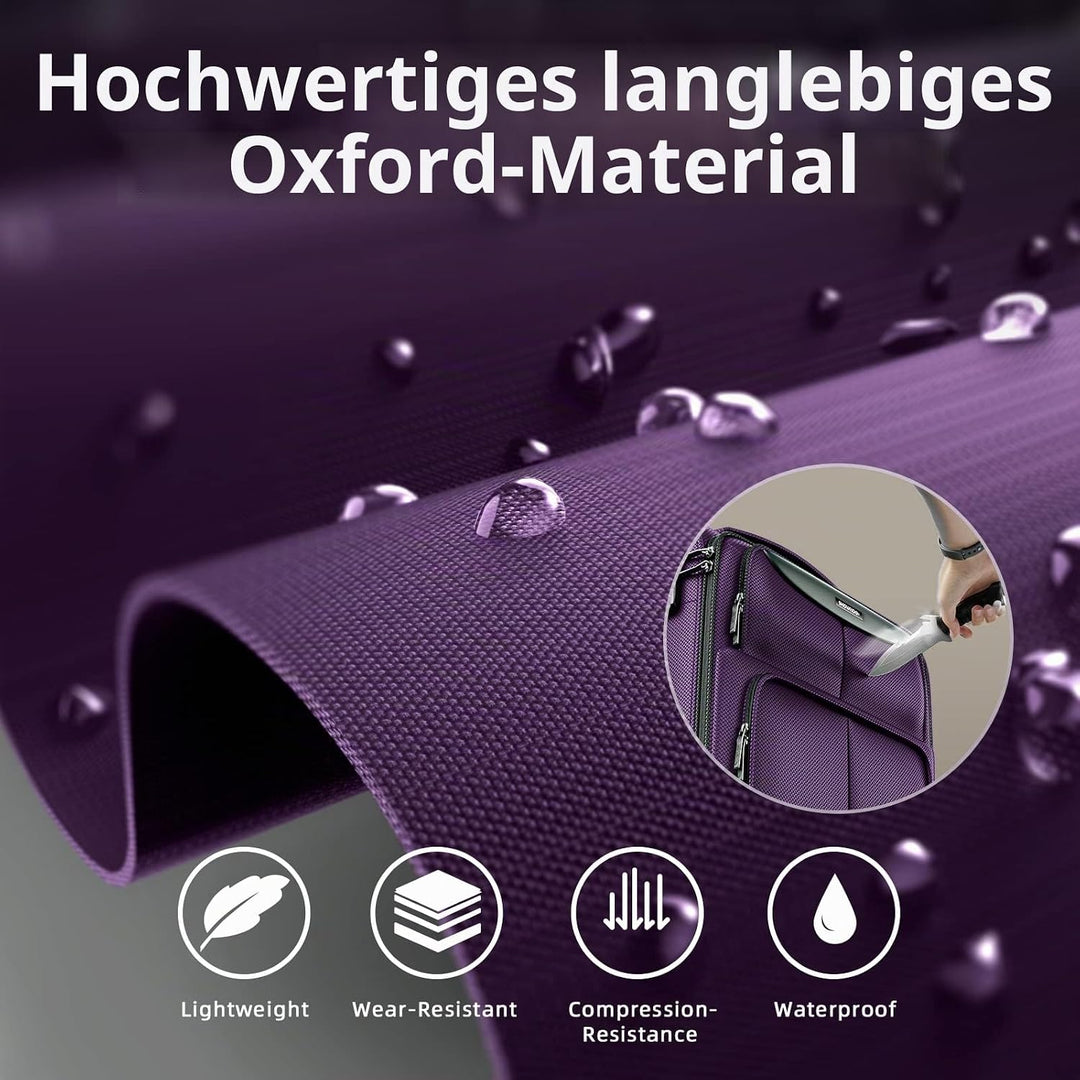 SHOWKOO Kofferset 3 Teilig Stoffkoffer Weichschale Erweiterbar Reisekoffer Leicht Haltbar Trolley Ha