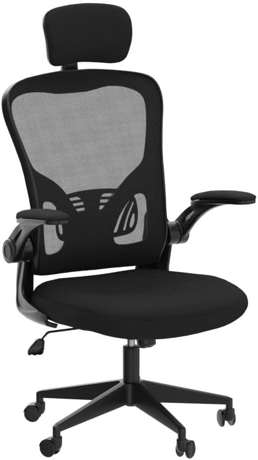 JAJALUYA Bürostuhl Ergonomisch Computerstuhl mit Verstellbarer Kopfstütze und Lordosenstütze Schreib