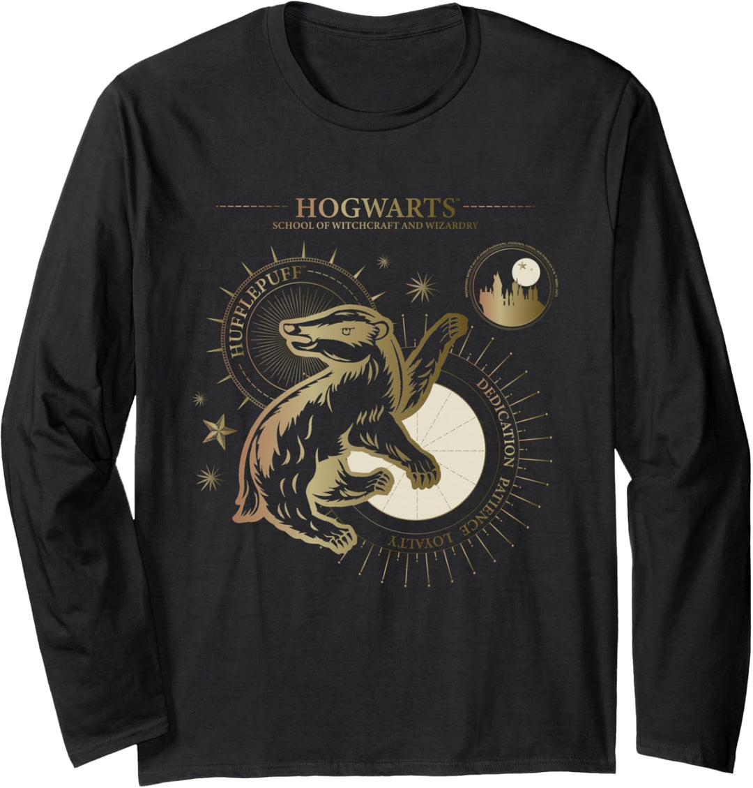 Harry Potter Dedication, Patience, Loyalty, Hufflepuff Langarmshirt