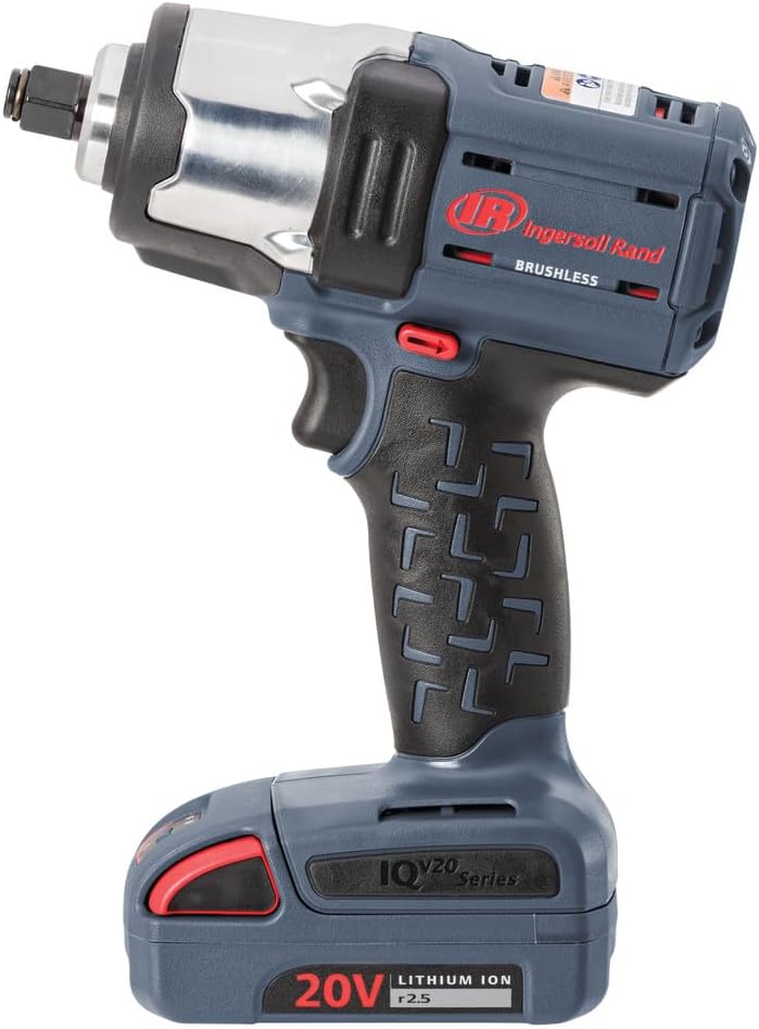 Ingersoll Rand Akku Schlagschrauber W5153, 1/2" 20V, mit 360° schattenloser LED-Leuchtring und IQV P