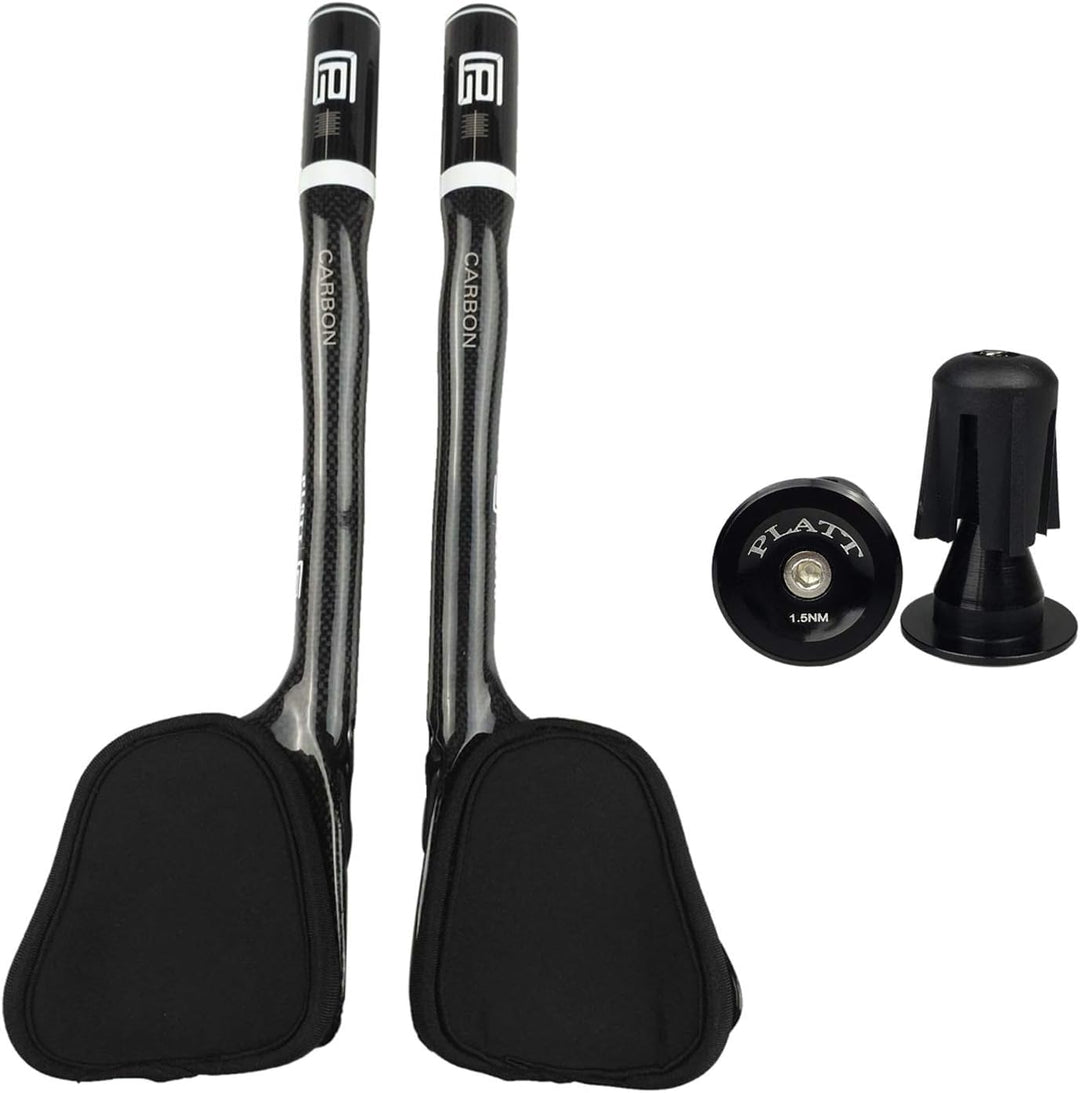 PLATT Fahrradlenker 31,8 Carbonlenker Renn/Triathlonlenker Aerobar Lenkeraufsatz Tri Bar, 3K Glossy
