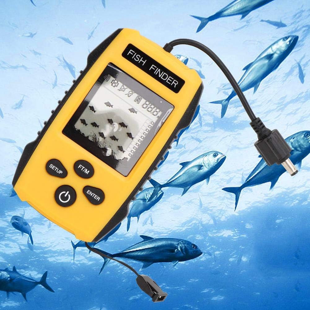 Oumefar Handheld Fish Finder LCD Tragbarer Fischfinder Angeln zubehör Angelkajak Fishfinder Contour