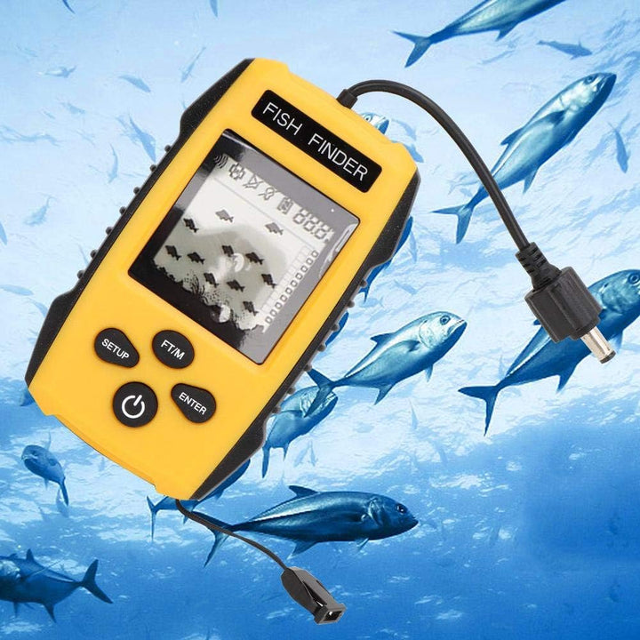 Oumefar Handheld Fish Finder LCD Tragbarer Fischfinder Angeln zubehör Angelkajak Fishfinder Contour