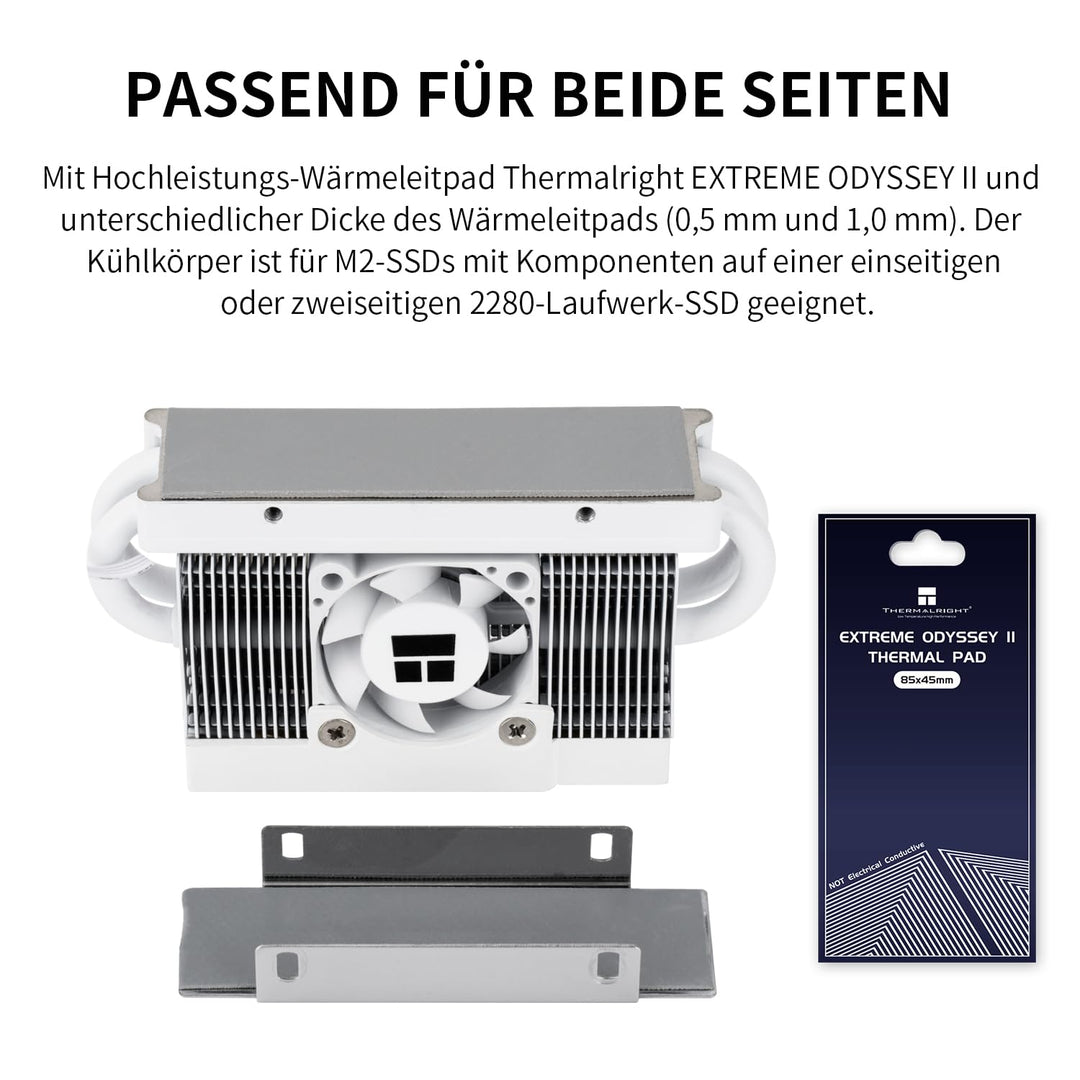 Thermalright HR10 2280 PRO Digital White- Hochleistungs, HR10 2280 PRO Digital WHITE