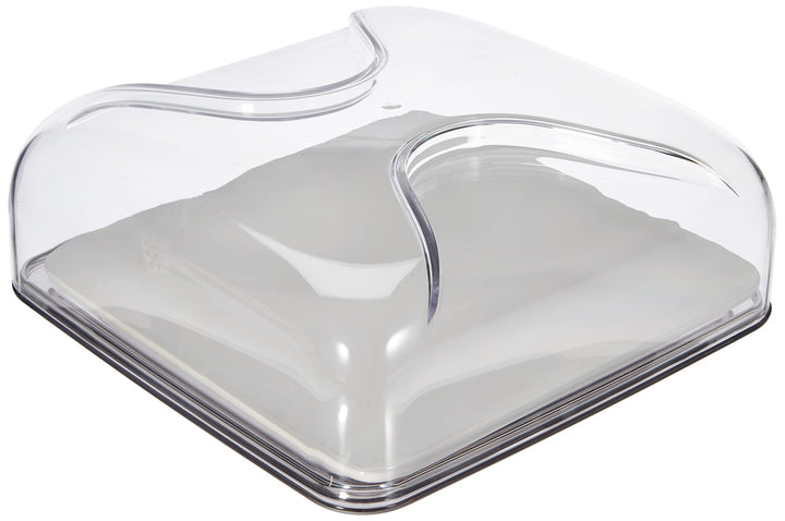 Guzzini - Gocce, Quadratische Käseglocke - Himmelgrau, 25,5 x 25,5 x h11,5 cm - 27000092 25,5 x 25,5