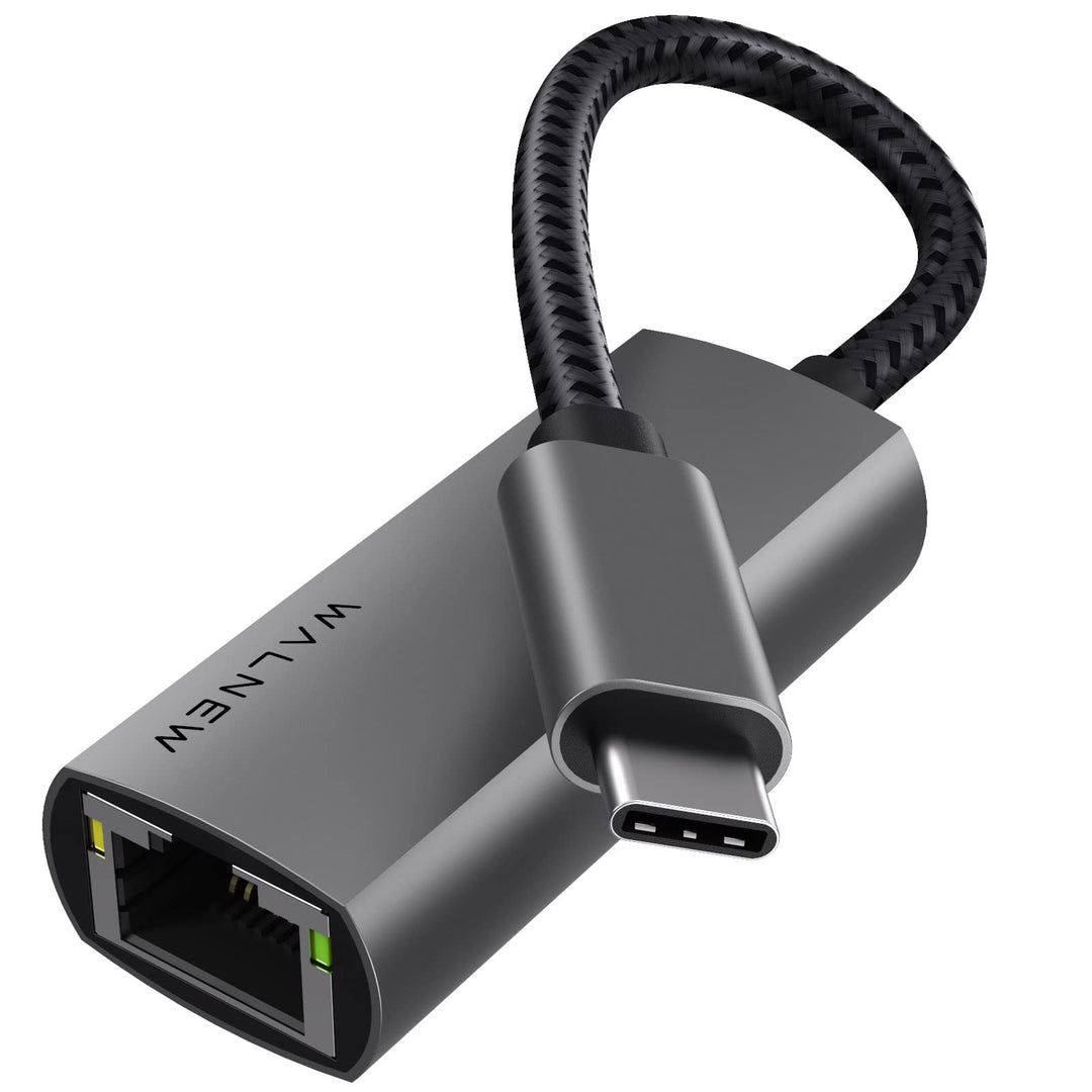 USB C auf Ethernet Adapter, WALNEW Typ C auf RJ45 Gigabit Ethernet Adapter, USB-C Thunderbolt 3 auf