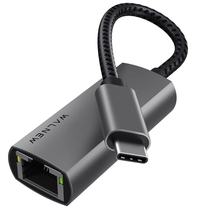 USB C auf Ethernet Adapter, WALNEW Typ C auf RJ45 Gigabit Ethernet Adapter, USB-C Thunderbolt 3 auf