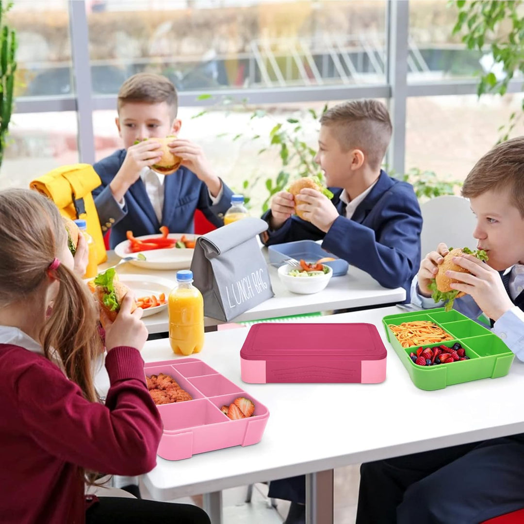 IJIAMY Brotdose Kinder mit Fächern, 1300ml Jausenbox Kinder, Auslaufsicher Bento Box, Lunchbox Kinde