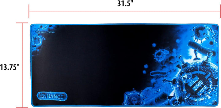 ENHANCE GX-MP2 Extended Gaming Mauspad - XXL Mauspad (80 x 35 cm) Mehrfarbig (Blau/Schwarz), Mehrfar