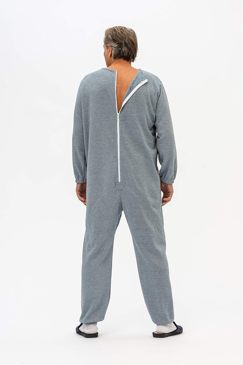 FERRUCCI COMFORT Winter-Sanitärpyjama mit Rückenreissverschluss, 9014/1, für Inkontinenz, Alzheimer,