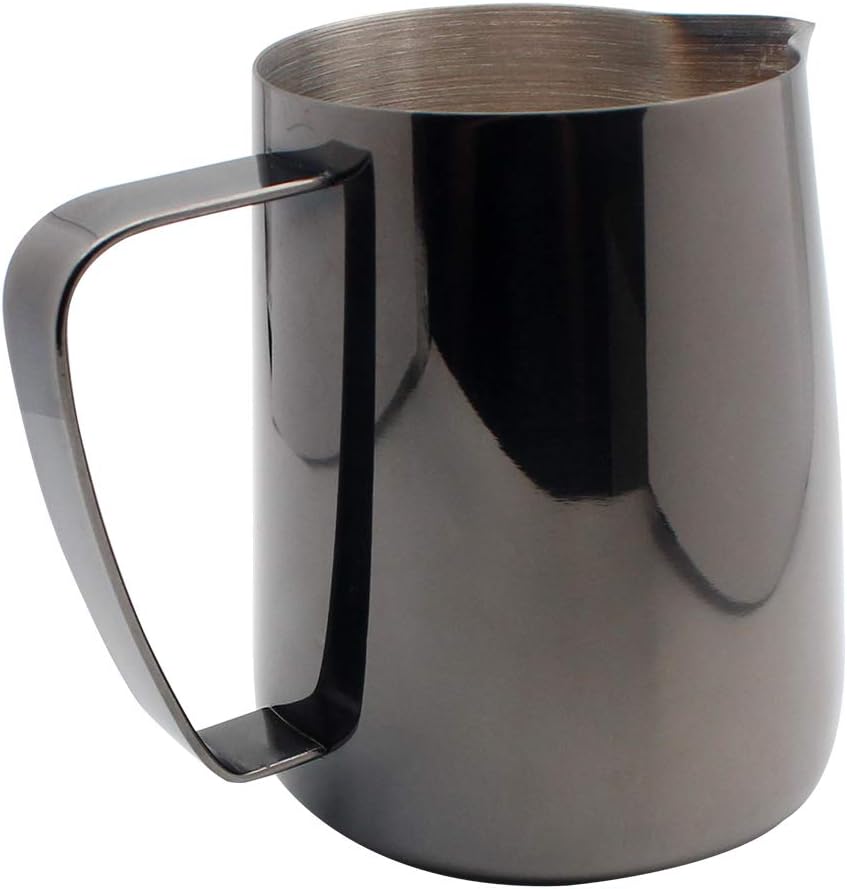 Dianoo Milchkännchen aus Edelstahl, Titanbeschichtung, cremig, Latte, Kaffee, Cappuccino mit Milch,