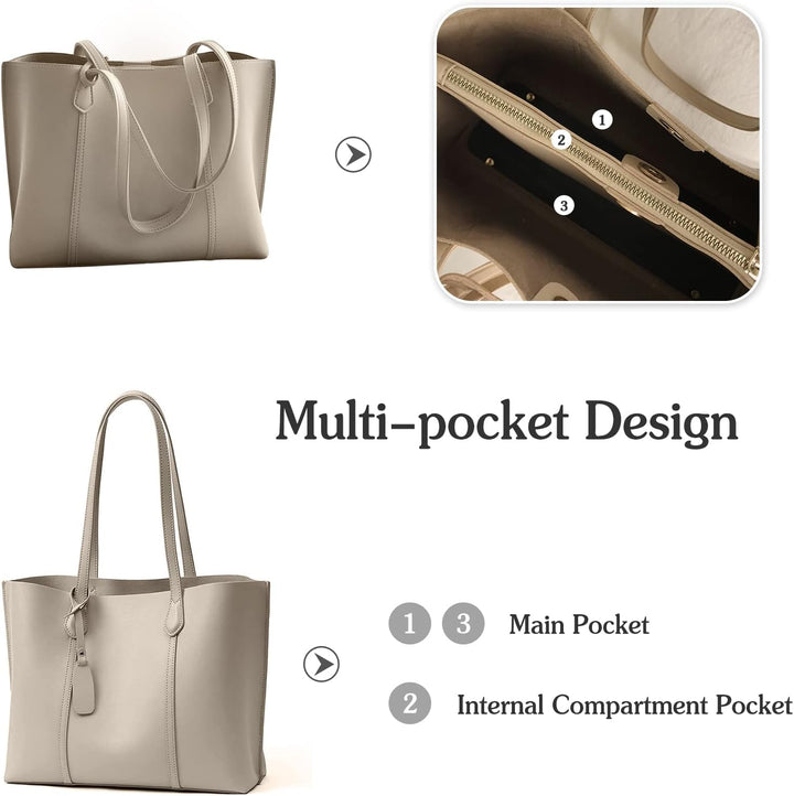 PORRASSO Handtasche Damen Schultertasche Gross Shopper Tasche Henkeltaschen PU Leder Shopper Taschen