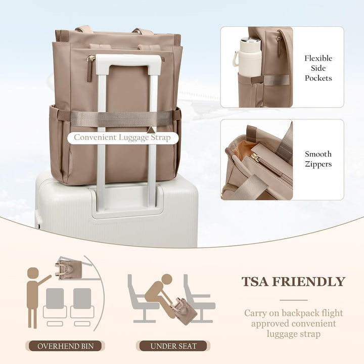 GOLF SUPAGS Convertible Laptop-Rucksack für Frauen Casual Daypack Notebook Tote Bag für Arbeit Hochs