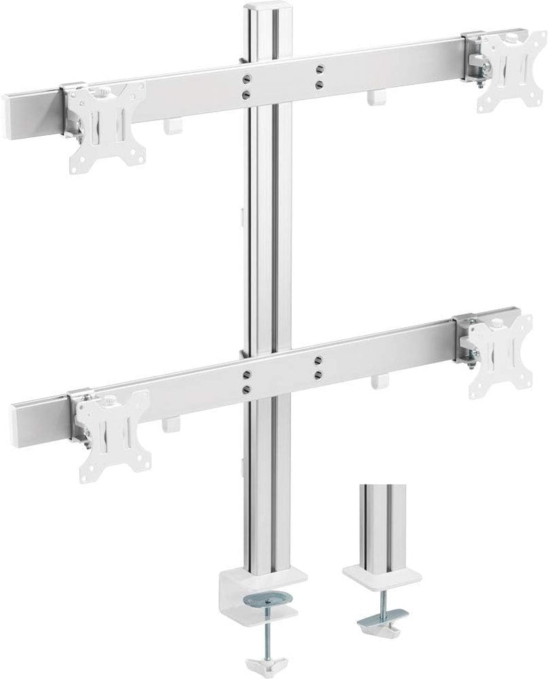 InLine® Aluminium Monitor-Tischhalterung für 4 Monitore bis 32", 8kg