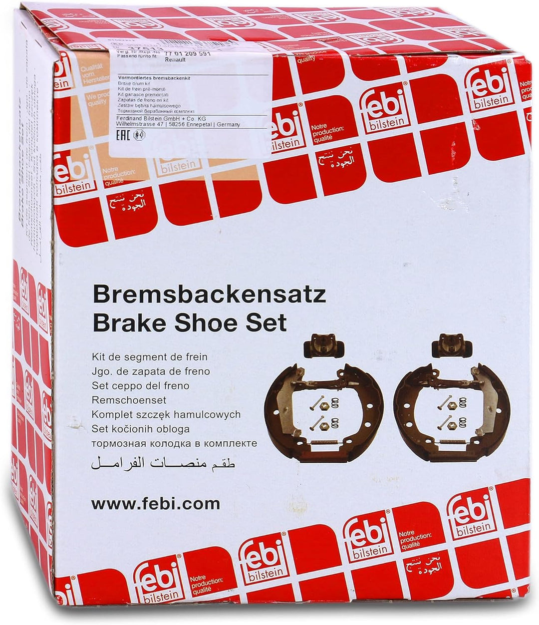 febi bilstein 37513 Bremsbackensatz mit Anbaumaterial , 1 Stück