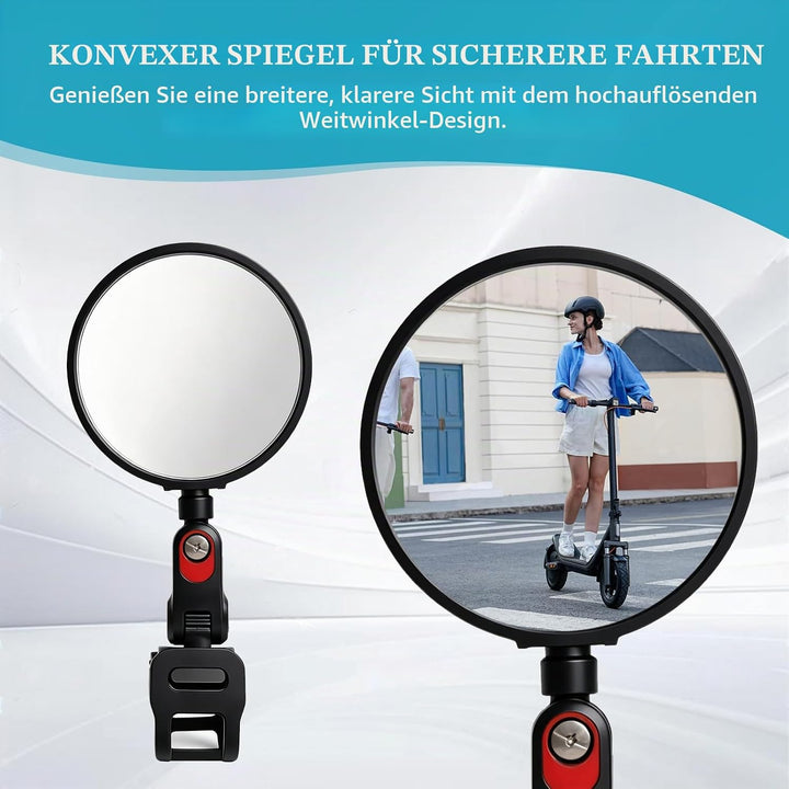Rückspiegel für Roller Kompatibel mit Segway Ninebot ZT3 Pro F3 Pro und allen KickScooter Max G30 G2