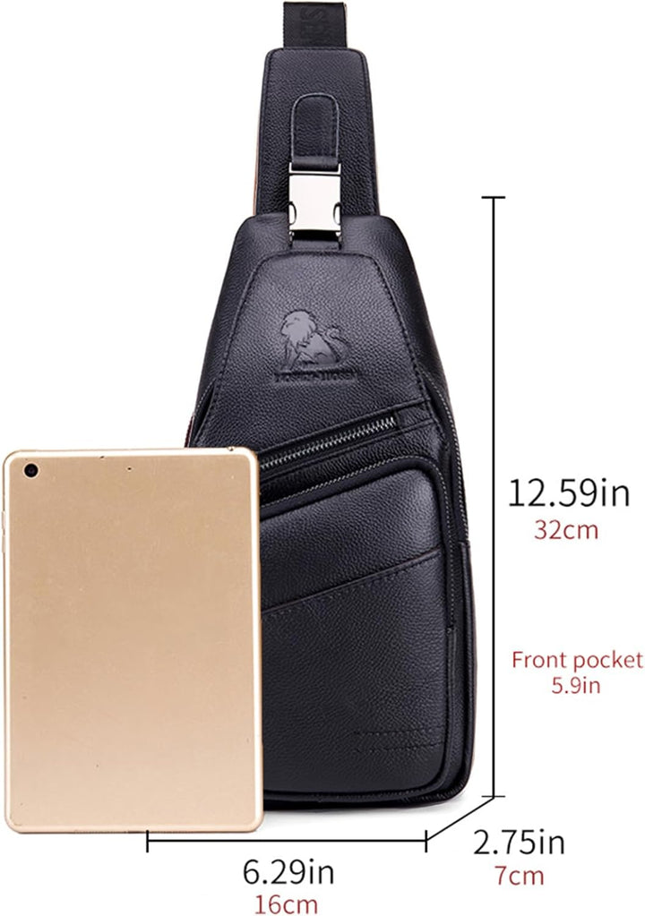 pundarika Leder Brust Tasche Männer Leder Umhängetasche Business Freizeit Crossbody Tasche Reise Arb