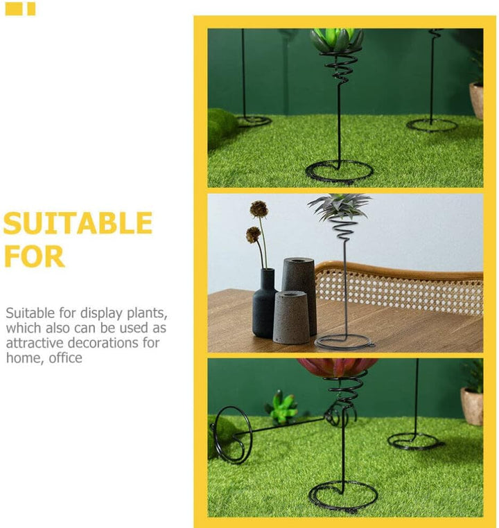 YARNOW 6 Stücke Garten Air for Racks Steht Tillandsia Draht Anzeige Halter Edelstahl Silber Pflanzer
