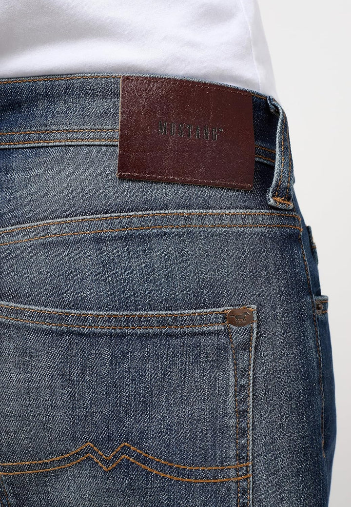 MUSTANG Herren Jeans Hose Oregon Tapered 28W / 32L Dark Rinse Used (593), 28W / 32L Dark Rinse Used