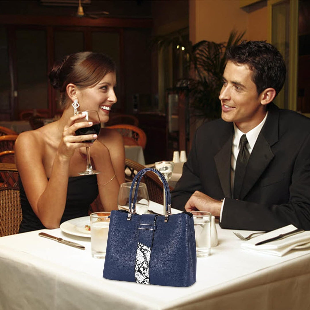 HAWEE Elegante Damen Handtasche Mittelgrosse Crossbody Henkeltasche PU Leder Shopper Umhängetasche F