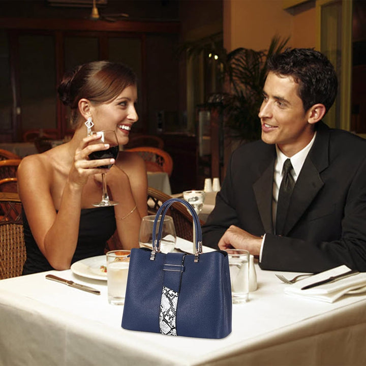 HAWEE Elegante Damen Handtasche Mittelgrosse Crossbody Henkeltasche PU Leder Shopper Umhängetasche F