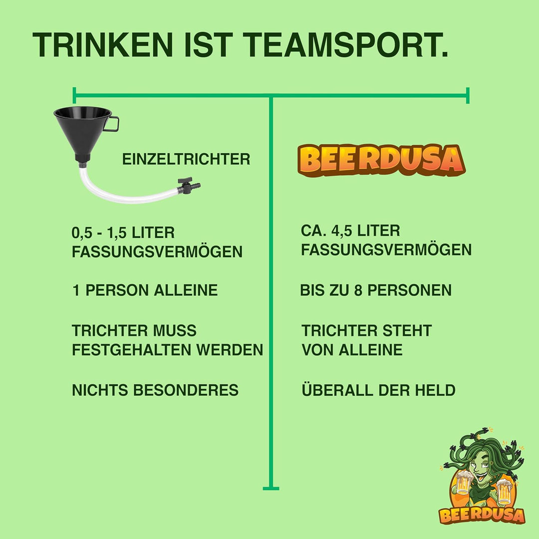 8er Bierbong Set Bier Trichter Saufen 8er Verteiler 3.0