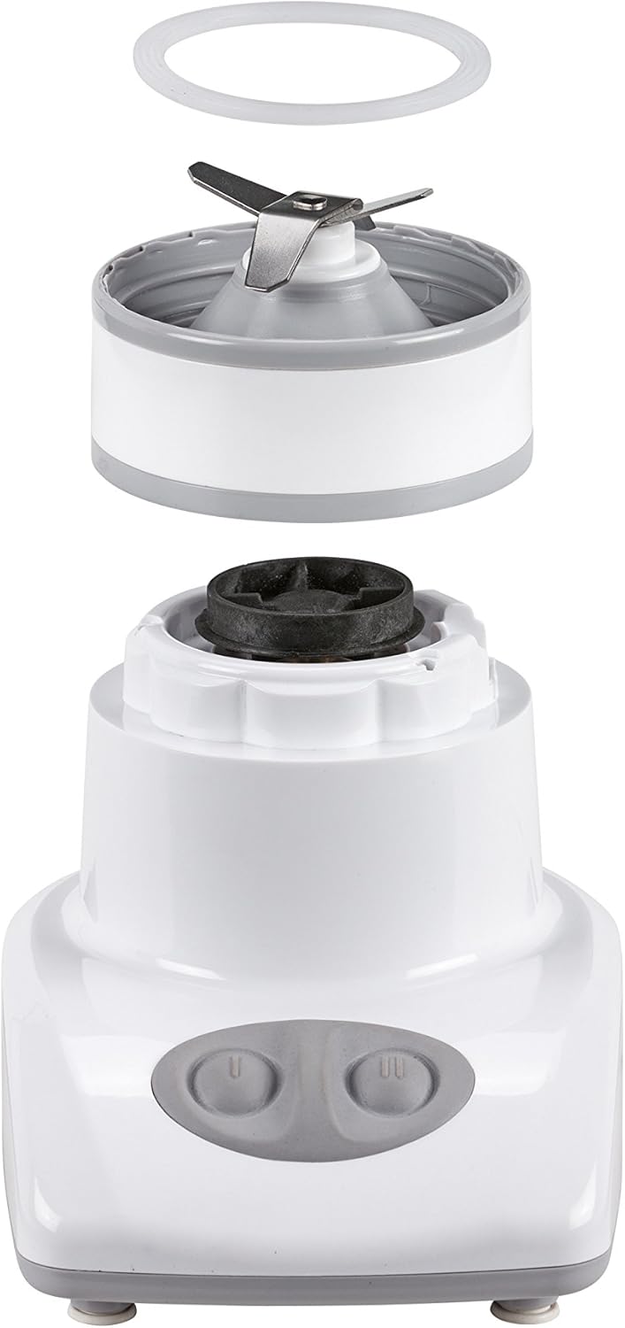 Tristar BL-4431 Mixer – Edelstahlklingen – 2 Geschwindigkeiten - 450 ml Glaskanne - Kompakt