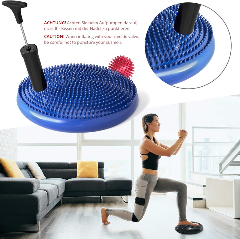 Balance Pad Kissen Balancekissen Balanceboard Balancepad Set XL + Trainings-eBook | Ballsitzkissen B