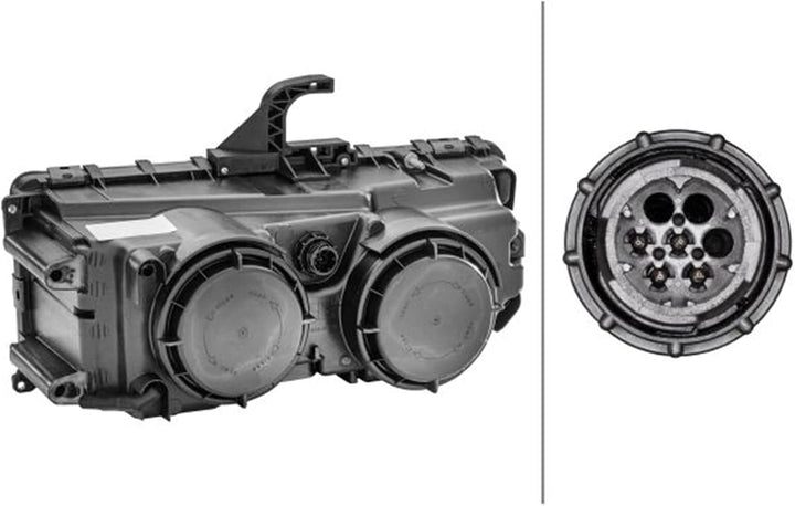 HELLA 1DB 247 011-021 Halogen-Hauptscheinwerfer - rechts - für u.a. Mercedes-Benz Axor II Rechts (Be