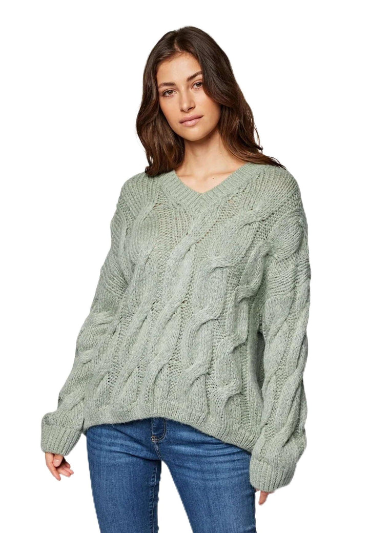 Mavi Damen V Neck Sweater Pullover M Grau, M Grau