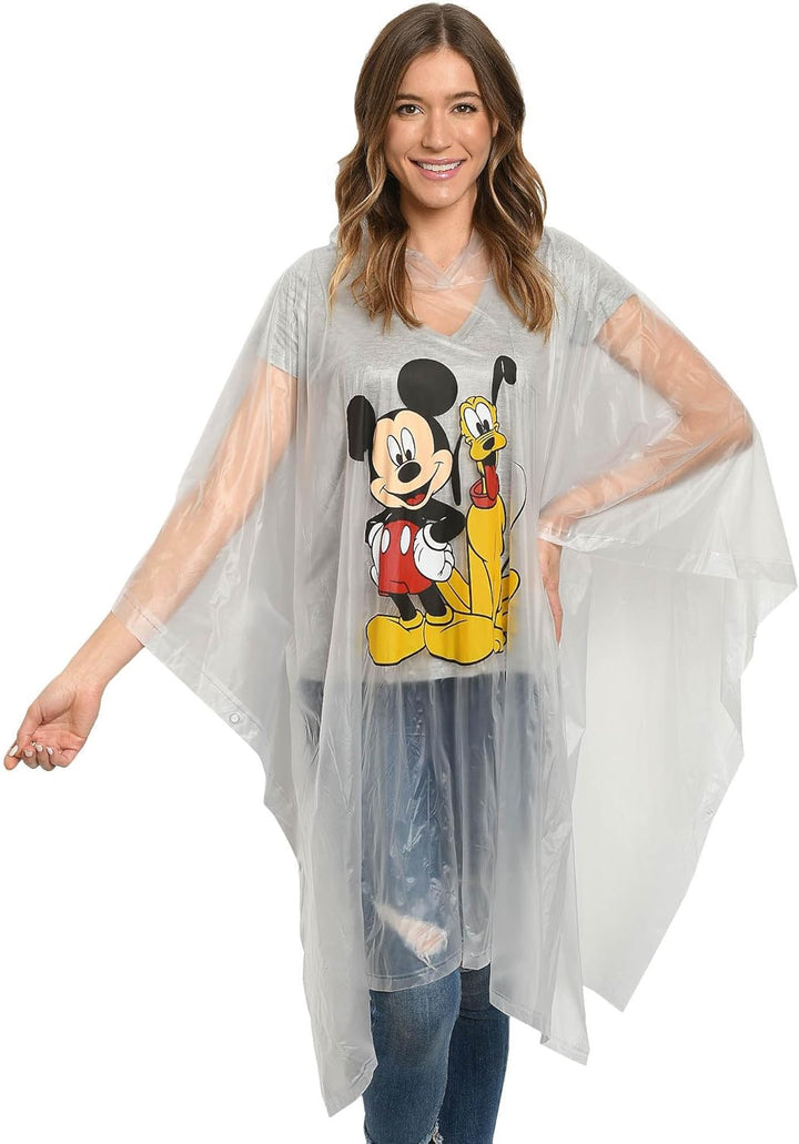 Disney Mickey Mouse Regenponcho Hoodie Druck Unisex (Erwachsene) Einheitsgrösse Mickey Mouse & Pluto