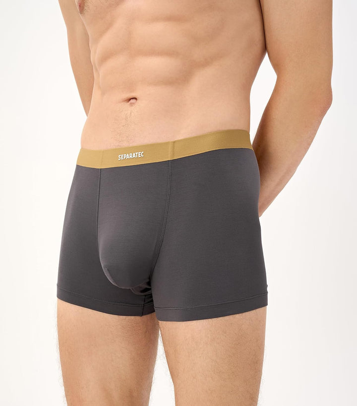 Separatec Herren Boxershorts 4er Pack Doppelbeutel Dual Pouch, Bambus Unterhosen Männer, Stretcken H