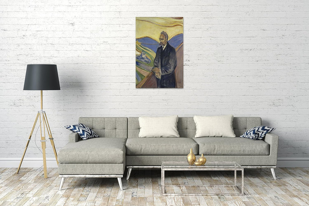 Printed Paintings Leinwand (60x80cm): Edward Munch - Portrait von Friedrich Nietzsche (1906) 60x80 c