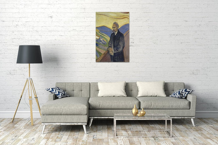 Printed Paintings Leinwand (60x80cm): Edward Munch - Portrait von Friedrich Nietzsche (1906) 60x80 c
