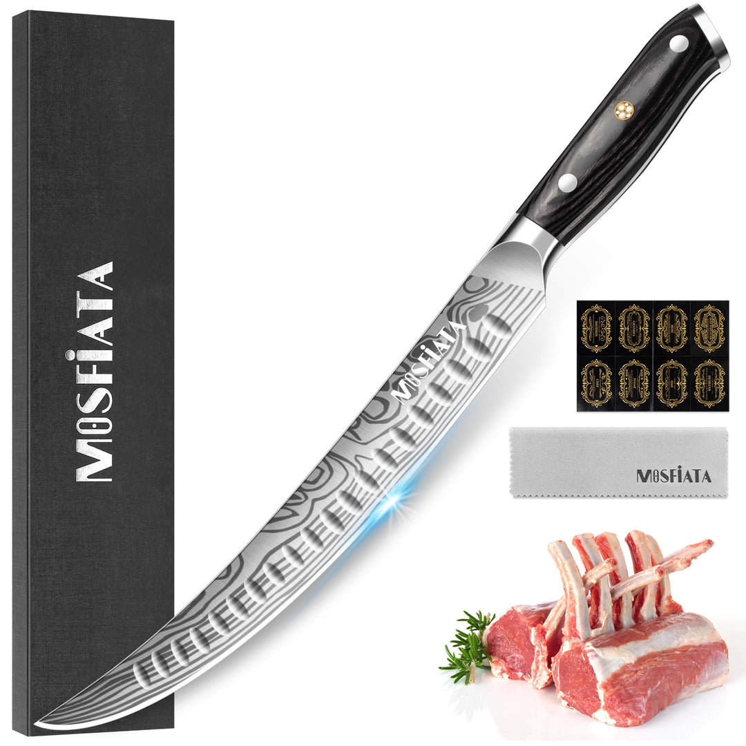 MOSFiATA Fleischmesser Extrem Scharf - 10,7-Zoll Metzgermesser aus EN1.4116 Stahl, Ideal für Filetie