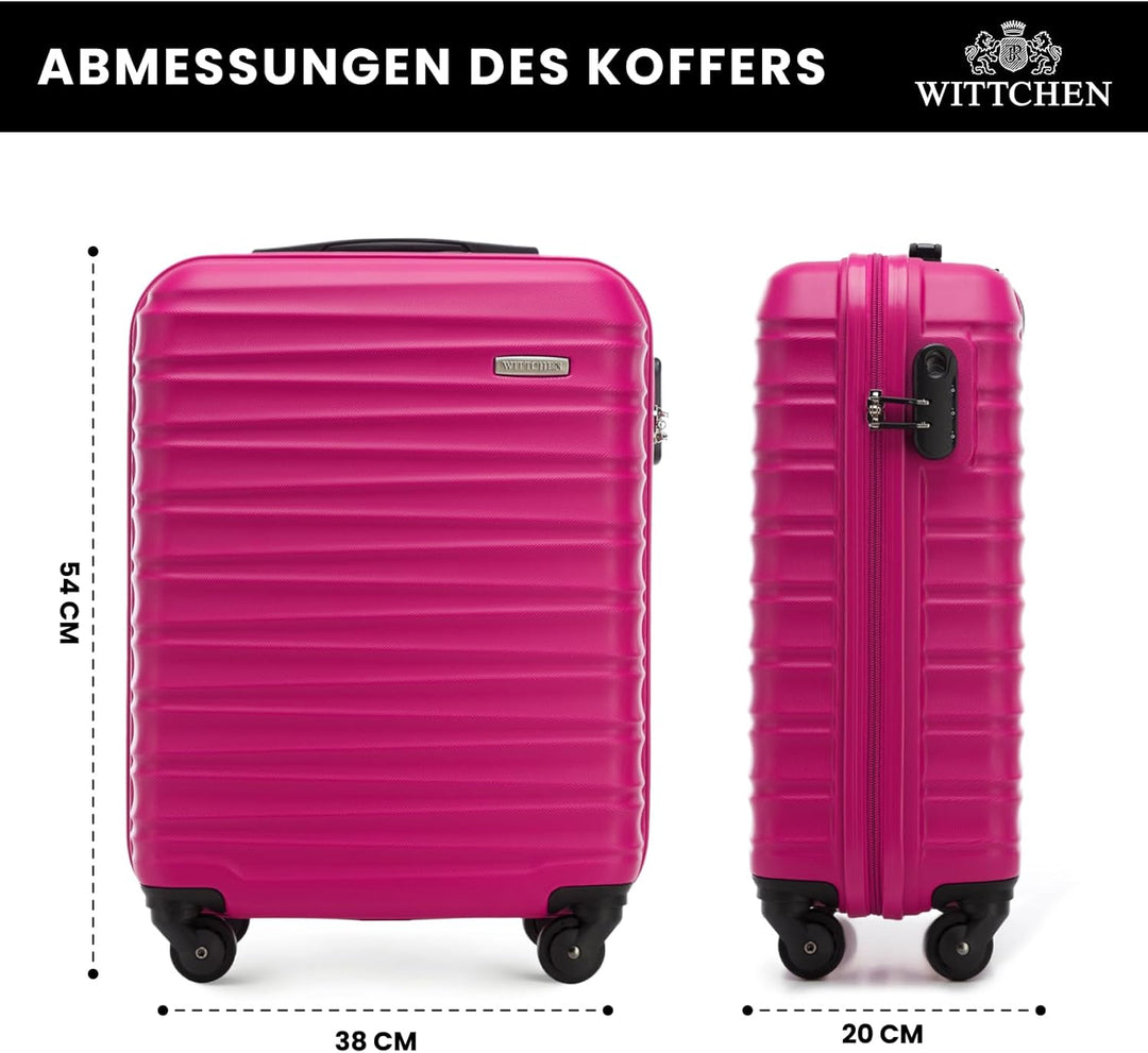 WITTCHEN Reisekoffer Handgepäck Kabinengepäck Rollkoffer Kabinenkoffer Kleiner Koffer Trolley Hartsc