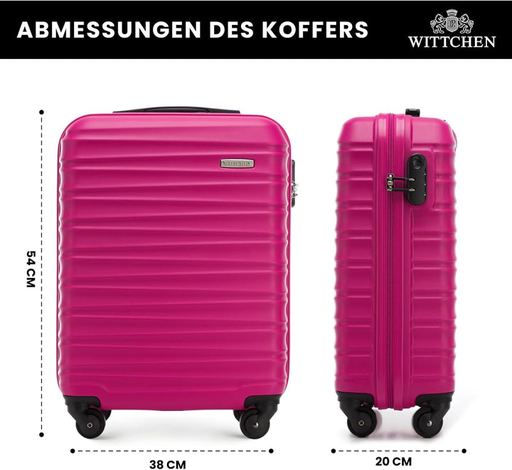 WITTCHEN Reisekoffer Handgepäck Kabinengepäck Rollkoffer Kabinenkoffer Kleiner Koffer Trolley Hartsc