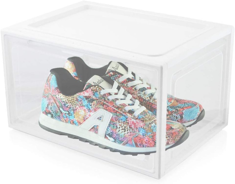 BITUXX LEX21 Schuhbox Stapelbar Aufbewahrungsbox Kunststoffbox Schuhkasten Schuhkarton Schuhorganize