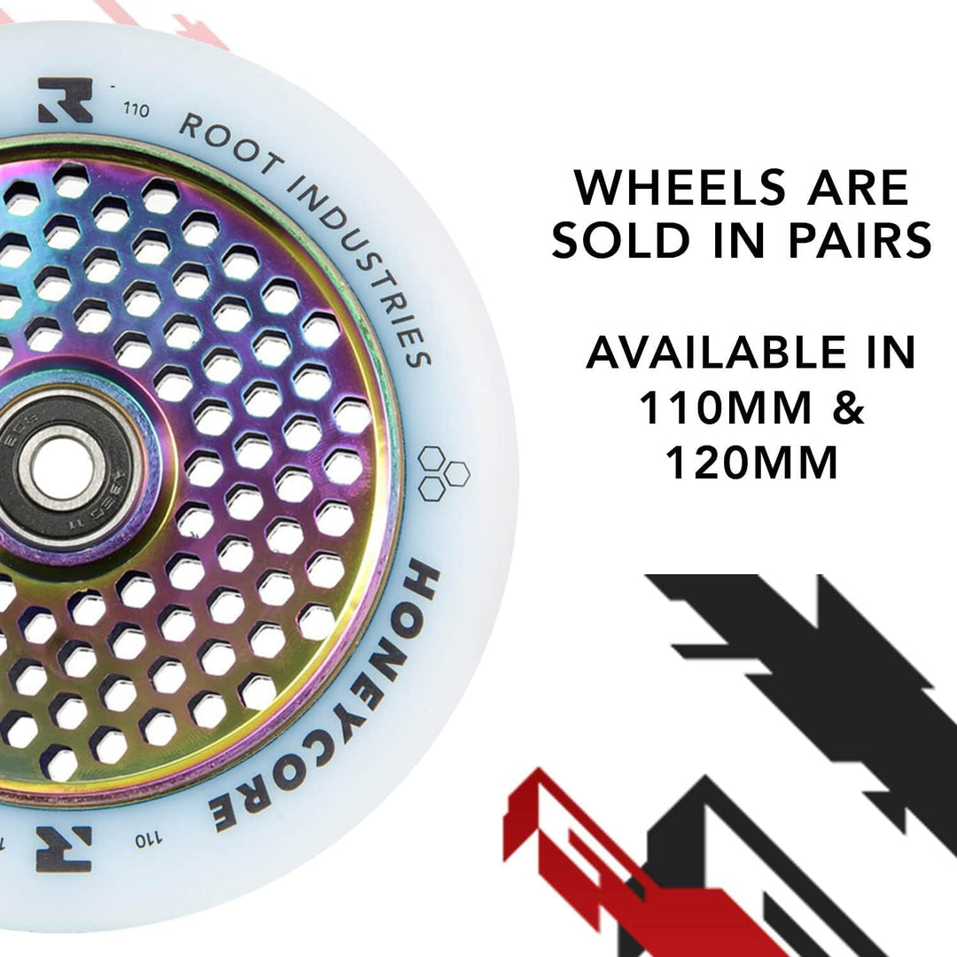 Root Root Unisex – Erwachsene Honeycore Scooter-Räder, Neochrome, 110mm Root Root Unisex – Erwachsen