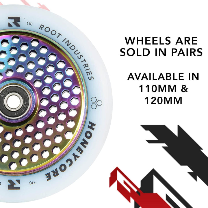 Root Root Unisex – Erwachsene Honeycore Scooter-Räder, Neochrome, 110mm Root Root Unisex – Erwachsen