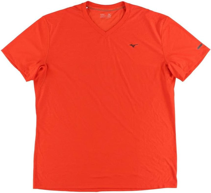 Mizuno Atmungsaktives Thermo-Shirt für Herren, Body-Mapping, kurzärmelig XL Dunkelgrauer Schiefer.,