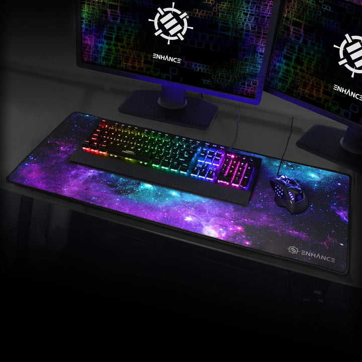 Enhance GX-MP2 Verlängert Gaming Mouse Pad - Grosses XL Mauspad (80 x 35 cm) für professionelle Espo