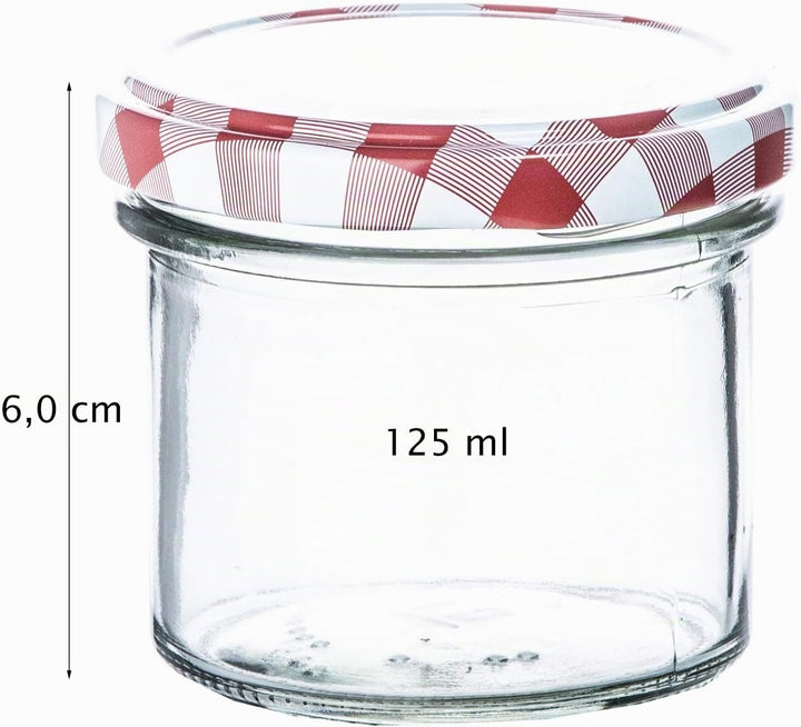 BigDean 24er Set Marmeladenglas 125 ml Sturzglas Einmachglas Einweckglas