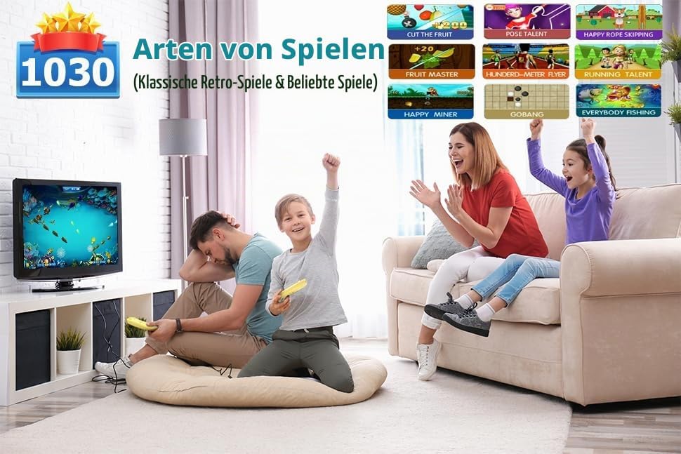 Elektronische Tanzmatte mit Kamera, 64G Speicherkarte,enthält 1030 Spiele, 81 Musikvideos und 650 Li