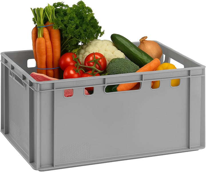 BURI 4x Fleischkiste E3 Metzgerkiste 60x40x30 cm lebensmittelecht, robust, stapelbar - Eurokisten La