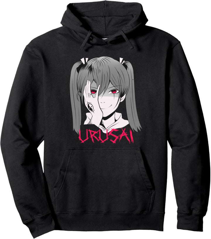 Japanisches Urusai-Anime-Mädchen – Japanisch ästhetisch Pullover Hoodie
