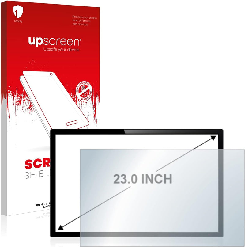 upscreen 23" Schutzfolie für 23,0 Zoll Touch-Panel PCs (58.42 cm) [495 x 310 mm, 16:10] – Kristallkl