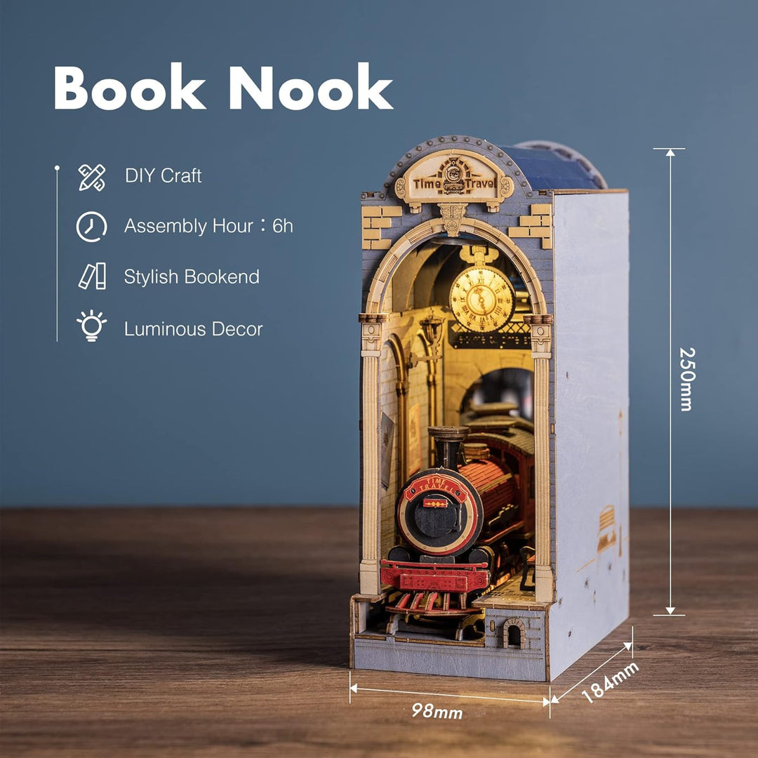 Rolife Book Nook Kits 3D Puzzles Holz Holzpuzzle Erwachsene DIY Bücherecke Holzmodelle Bausätze für