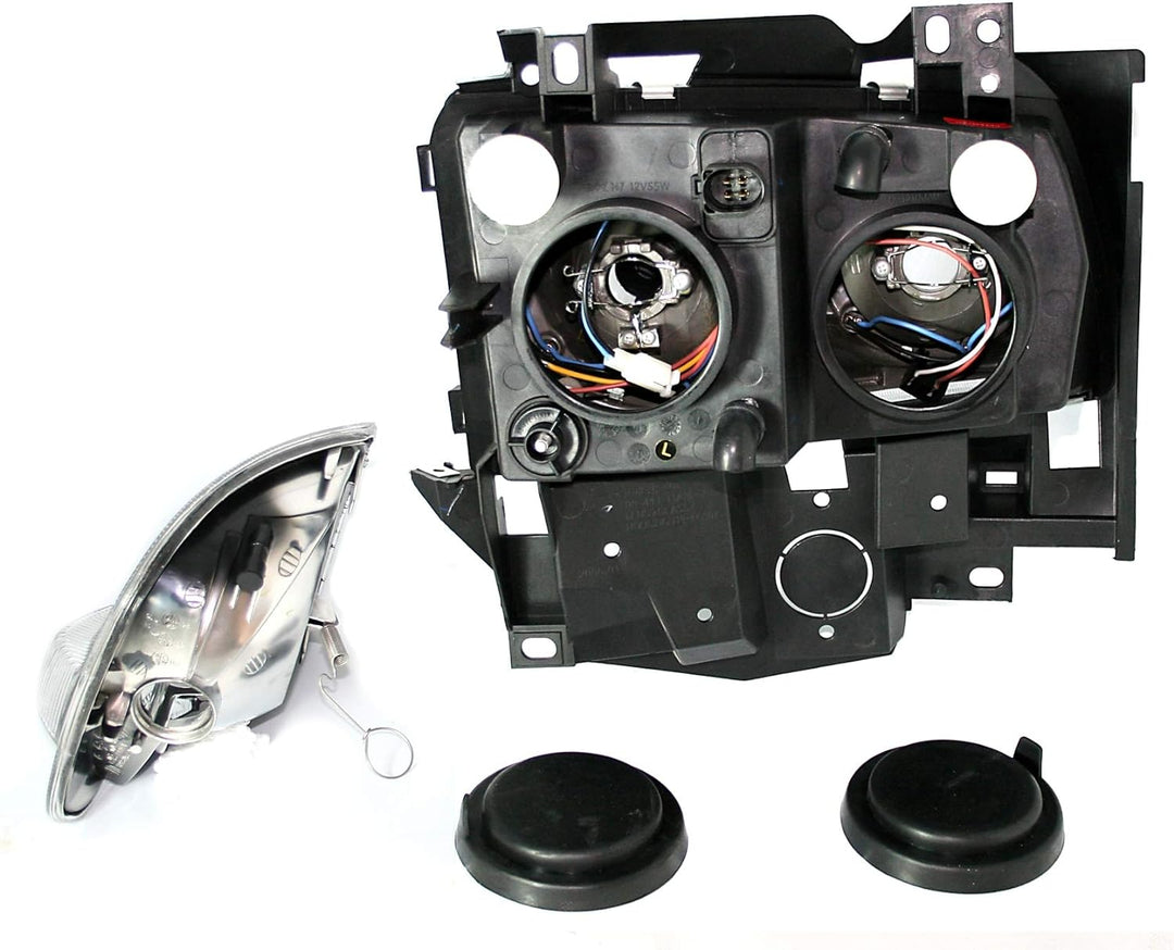 AD Tuning 960418 Angel Eyes Scheinwerfer (4-teilig), Klarglas Schwarz, Blinker